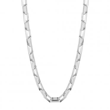 Silver Box Chain Necklace by Fred Bennett