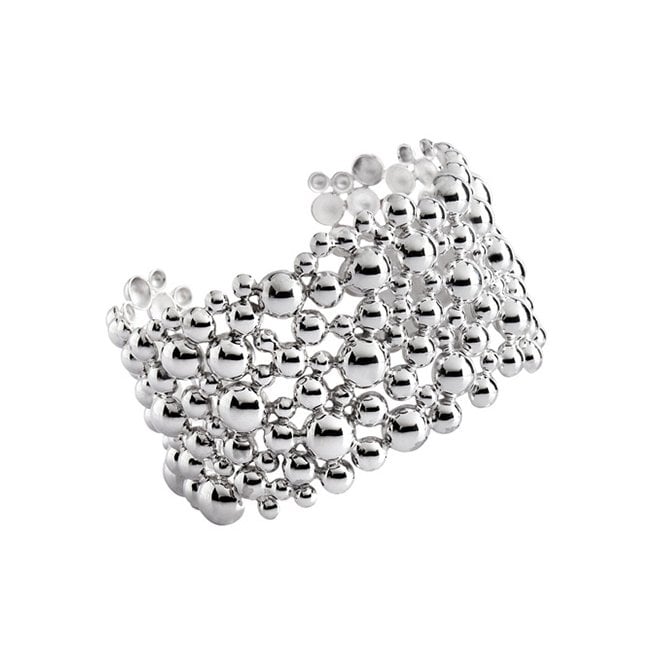 Silver bubble cuff by Chris Lewis