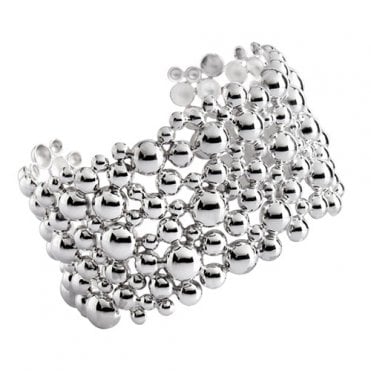 Silver bubble cuff by Chris Lewis