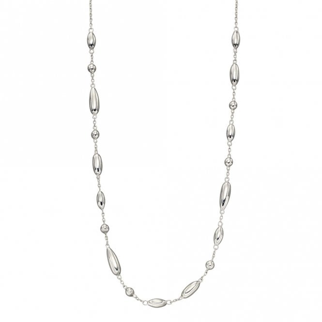 Silver Bud Station Necklace