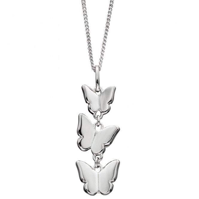 Silver butterfly necklace
