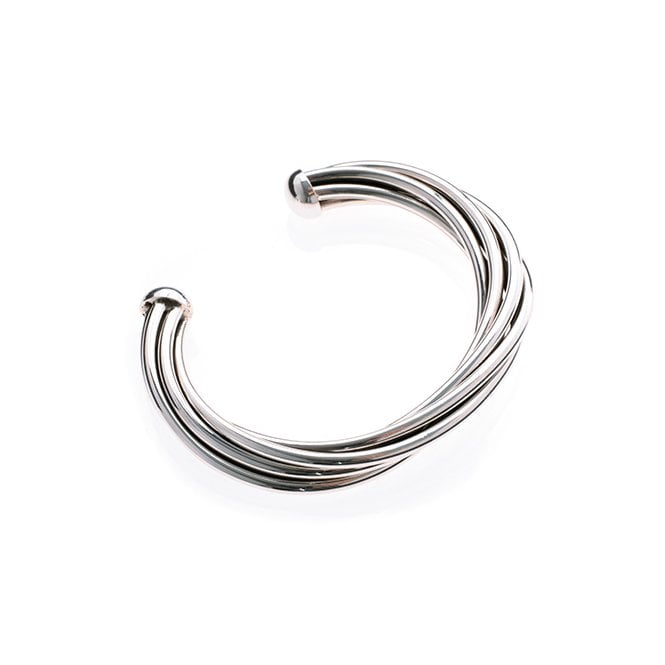 Silver cable bangle