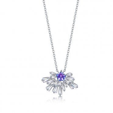 Silver Carpe Diem Fountain Necklace by Fei Liu