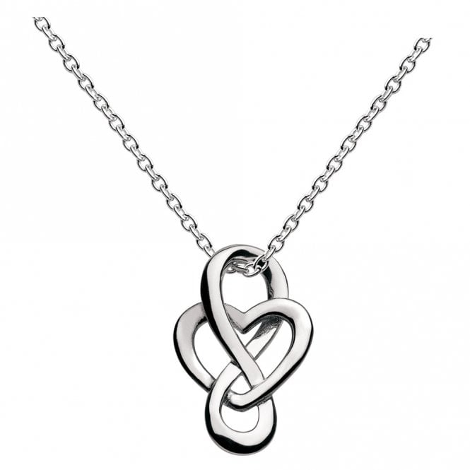 Silver celtic looped heart pendant and chain by Kit Heath