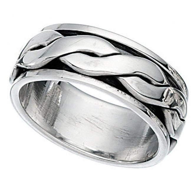 Silver Celtic Rotating Band Ring