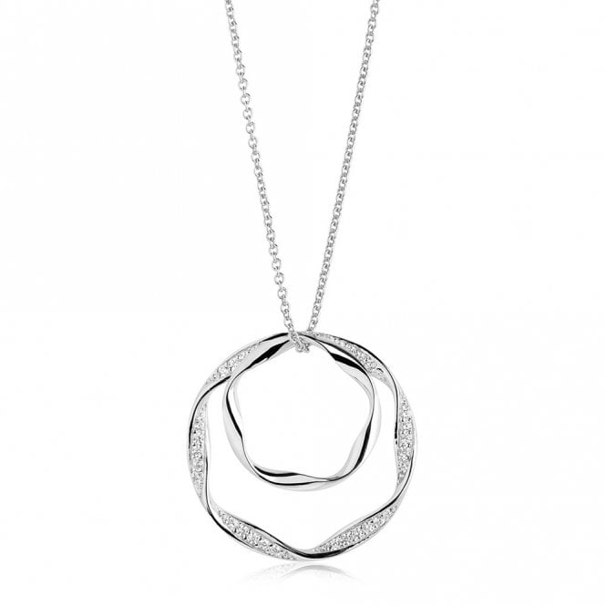 Silver Cetara Due Grande Pendant and Chain by Sif Jakobs