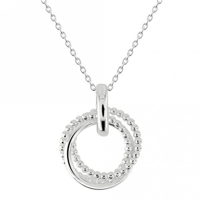 Silver circle pendant and chain by Kit Heath