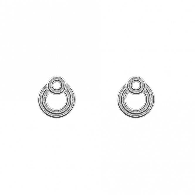Silver Circle Stud Earrings
