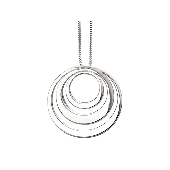 Silver circles necklace