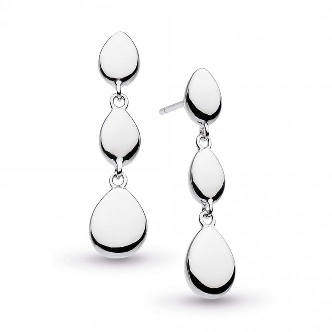 Silver Coast Pebble Drop Earrings by Kit Heath