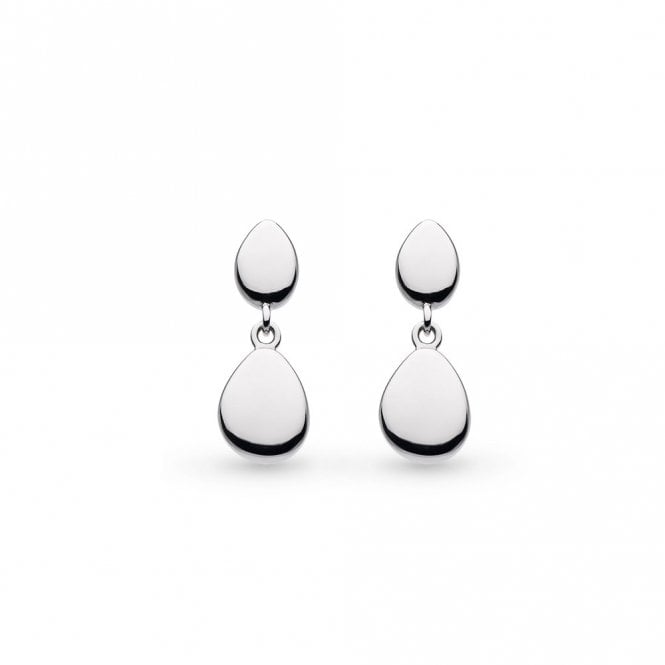 Silver Coast Pebble Drop Earrings by Kit Heath