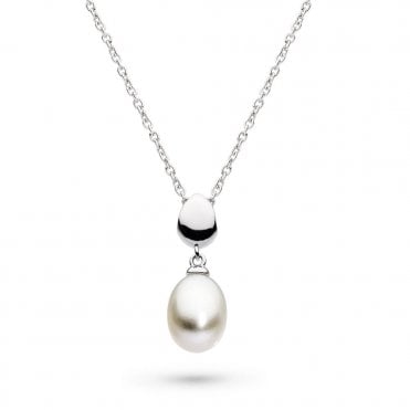 Silver Coast Pebble Pearl Necklace by Kit Heath