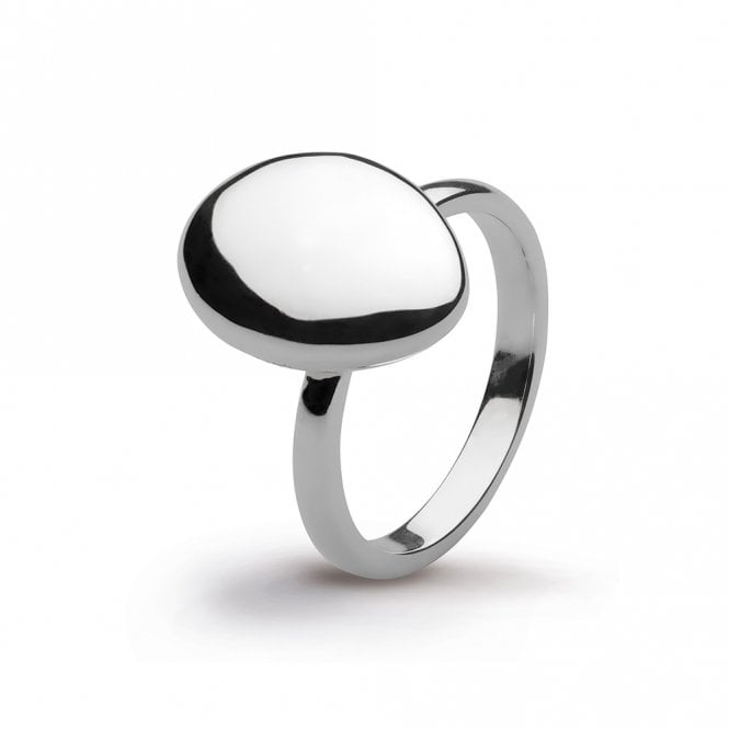 Silver coast pebble ring by Kit Heath