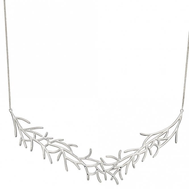 Silver coral necklace