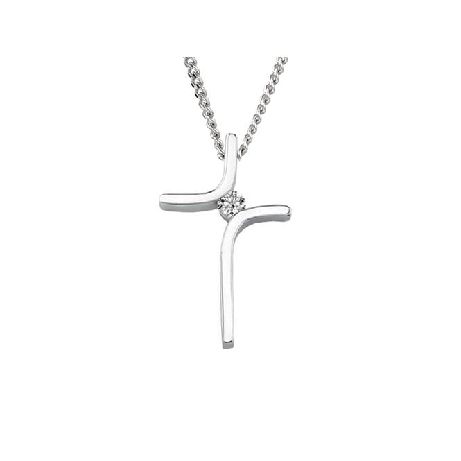 Silver cross and chain