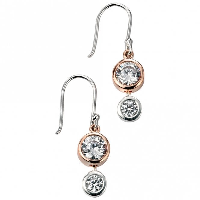 Silver cubic zirconia drop earrings