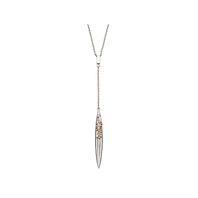 Silver cubic zirconia necklace