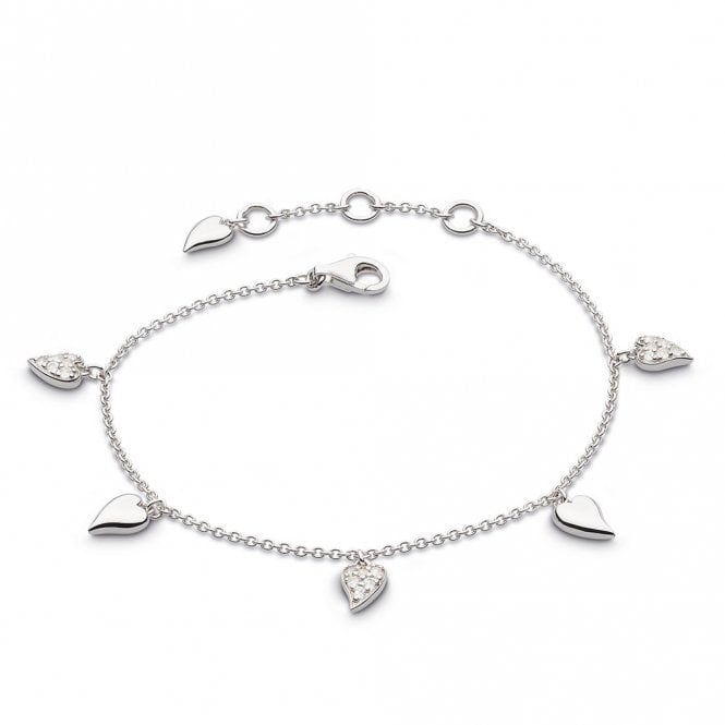 Silver Desire Cherish Heart Station Bracelet by Kit Heath