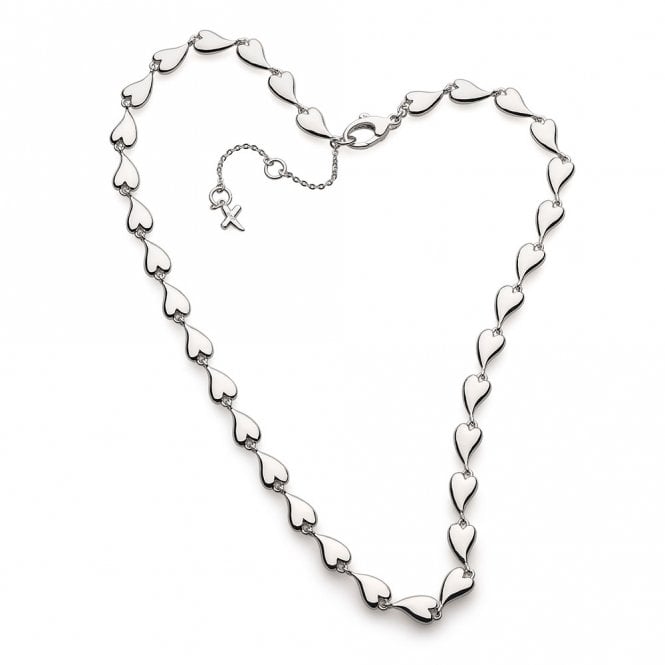 Silver Desire Kiss Linking Hearts Necklace by Kit Heath