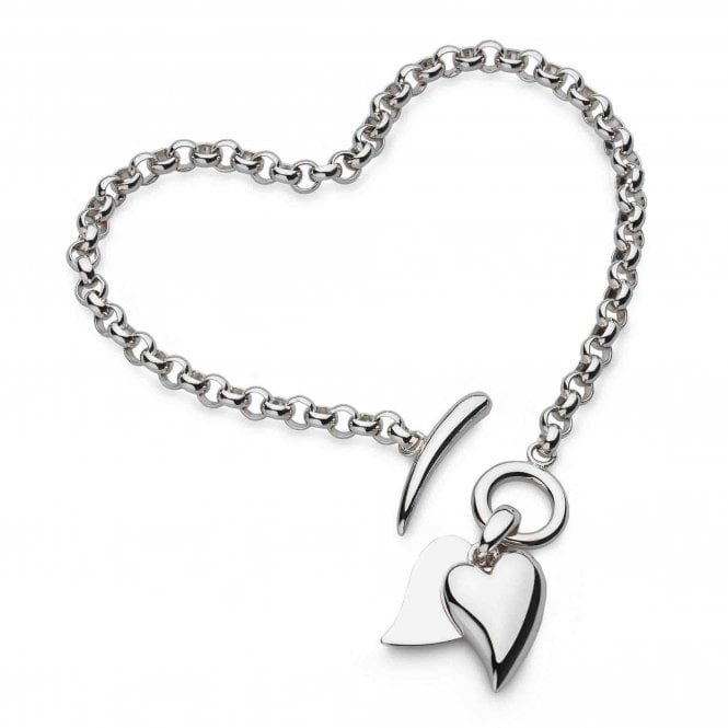 Silver Desire Love Duet Heart Bracelet by Kit Heath