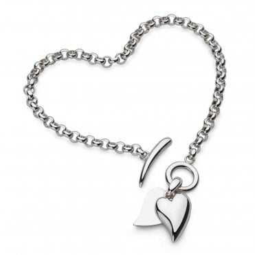 Silver Desire Love Duet Heart Bracelet by Kit Heath