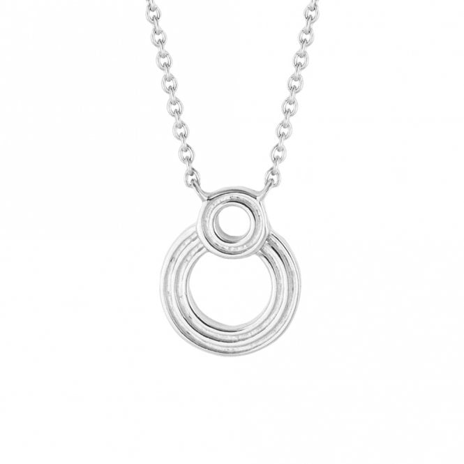 Silver Doble Circle Necklace