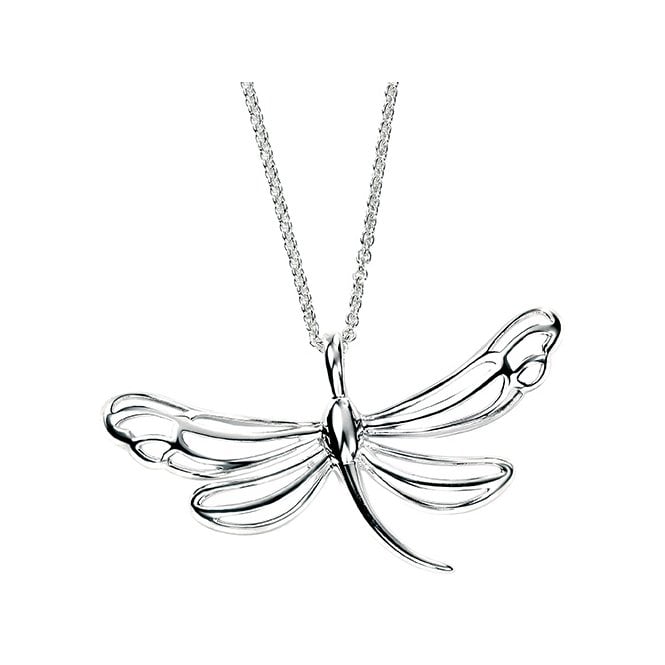 Silver dragonfly necklace