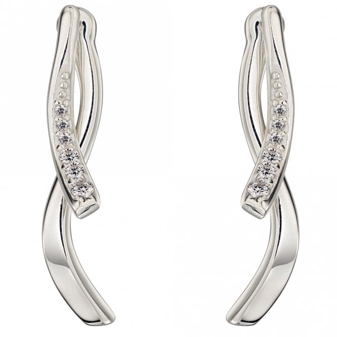 Silver drop earrings