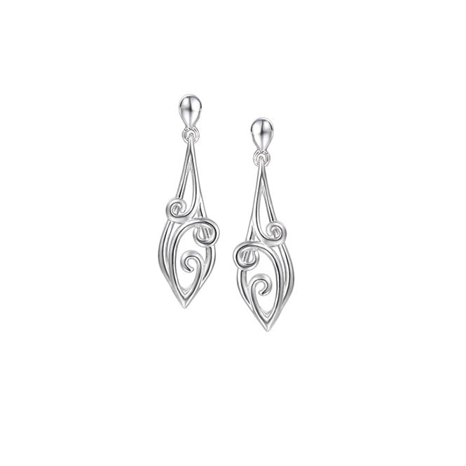 Silver drop earrings