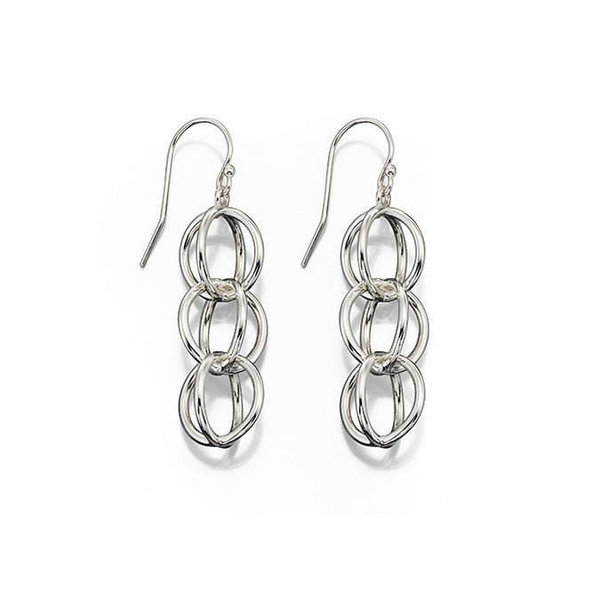 Silver drop earrings