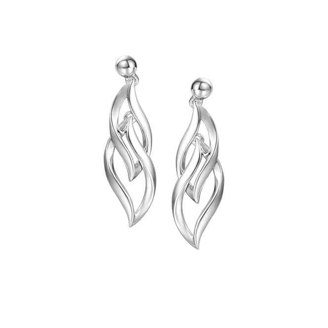Silver drop earrings
