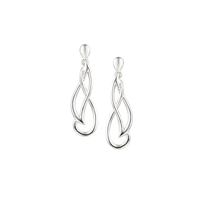 Silver drop earrings