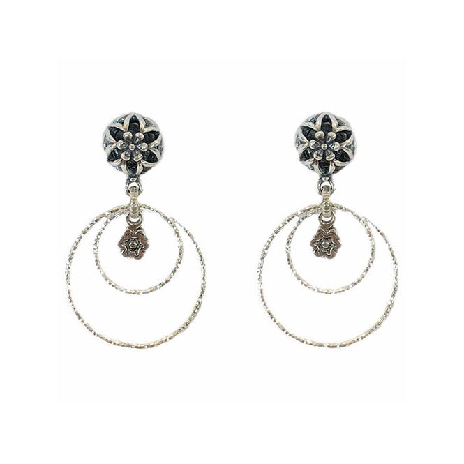 Silver drop earrings