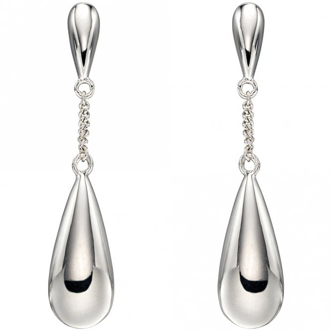 Silver drop earrings
