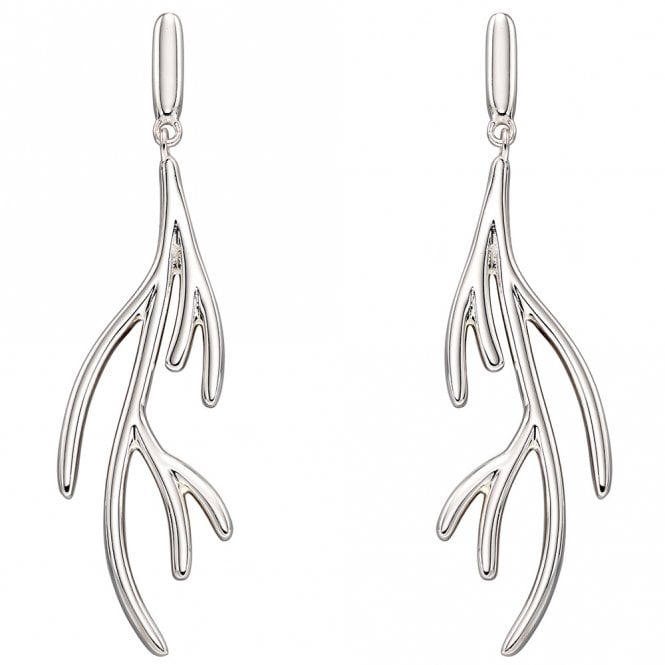 Silver drop earrings