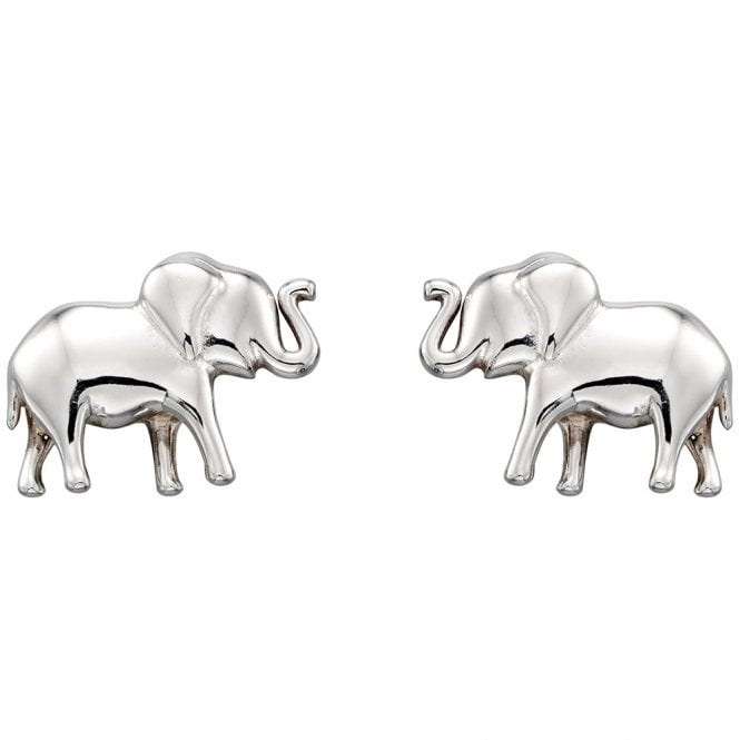 Silver elephant earrings