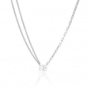 Silver Ellisse Uno Necklace by Sif Jakobs