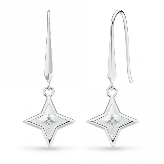 Silver Empire Astoria Star Drop Earrings by Kit Heath
