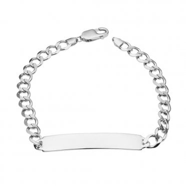 Silver Engraveable Identity Bracelet by Fred Bennett