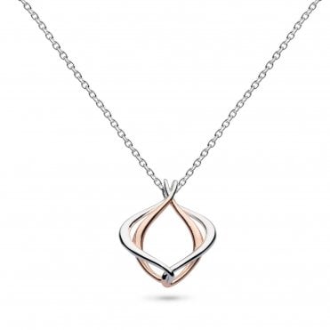 Silver Entwine Alicia Rose Necklace by Kit Heath