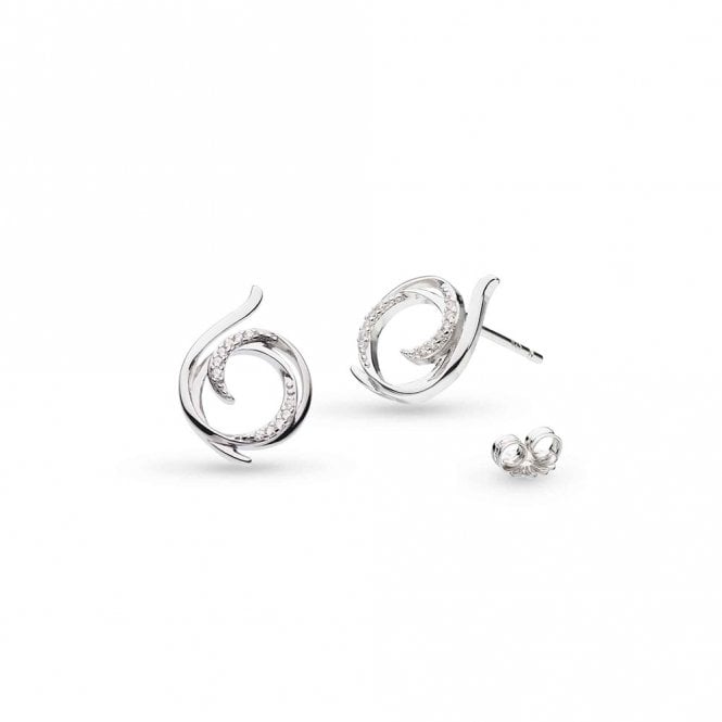 Silver Entwine Helix Wrap Stud Earrings by Kit Heath