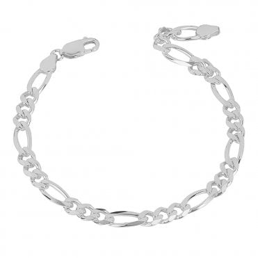 Silver Figaro Bracelet