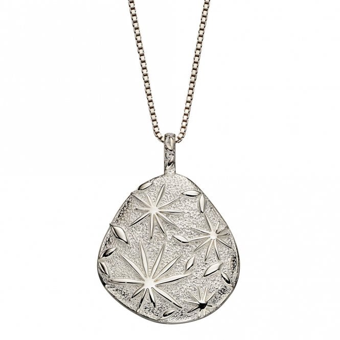 Silver Fossil Pendant and Chain