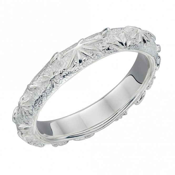 Silver Fossil Textured Ring