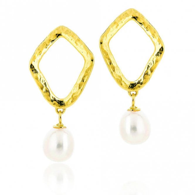 Silver G/P Pearl Thalassa Drop Earrings by Claudia Bradby