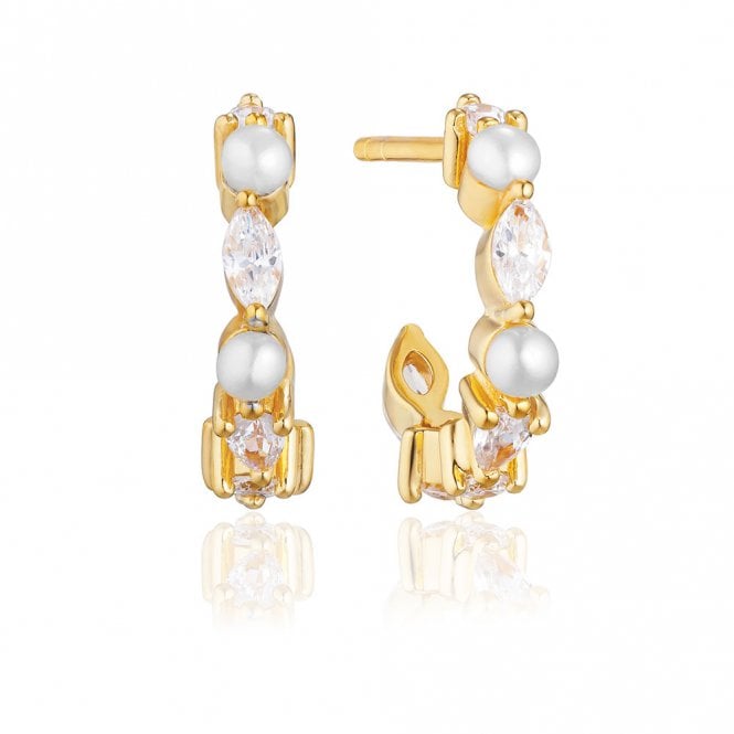 Silver Gold Plated Adria Creolo Piccolo Earrings by Sif Jakob