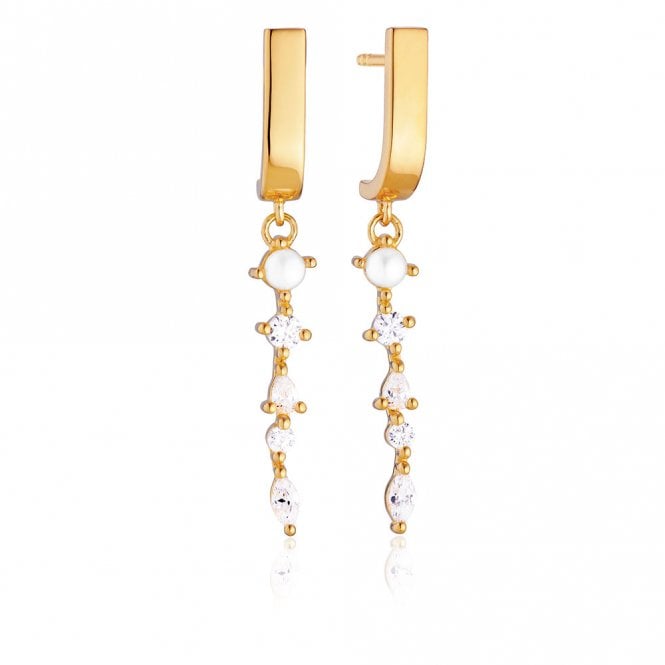 Silver Gold Plated Adria Pendolo Earrings by Sif Jakobs