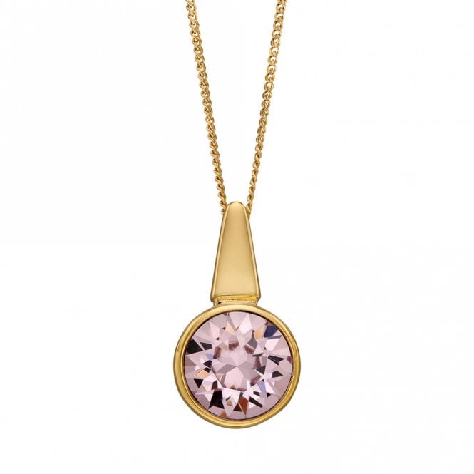 Silver Gold Plated Amethyst Pendant and Chain