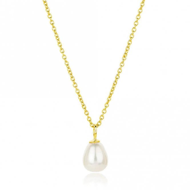 Silver Gold Plated and Pearl Pendant by Claudia Bradby