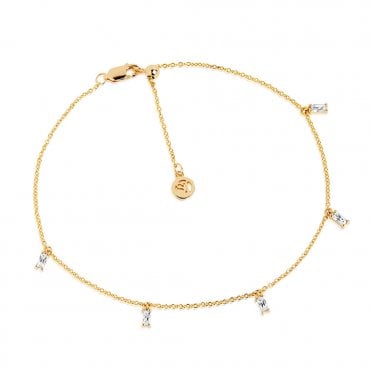 Silver Gold Plated Ankle Chain by Sif Jakobs